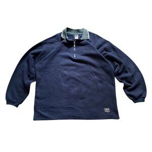 VTG 90s Russell Athletic Quarter Zip Collar Sweatshirt USA Navy Long sleeve XL